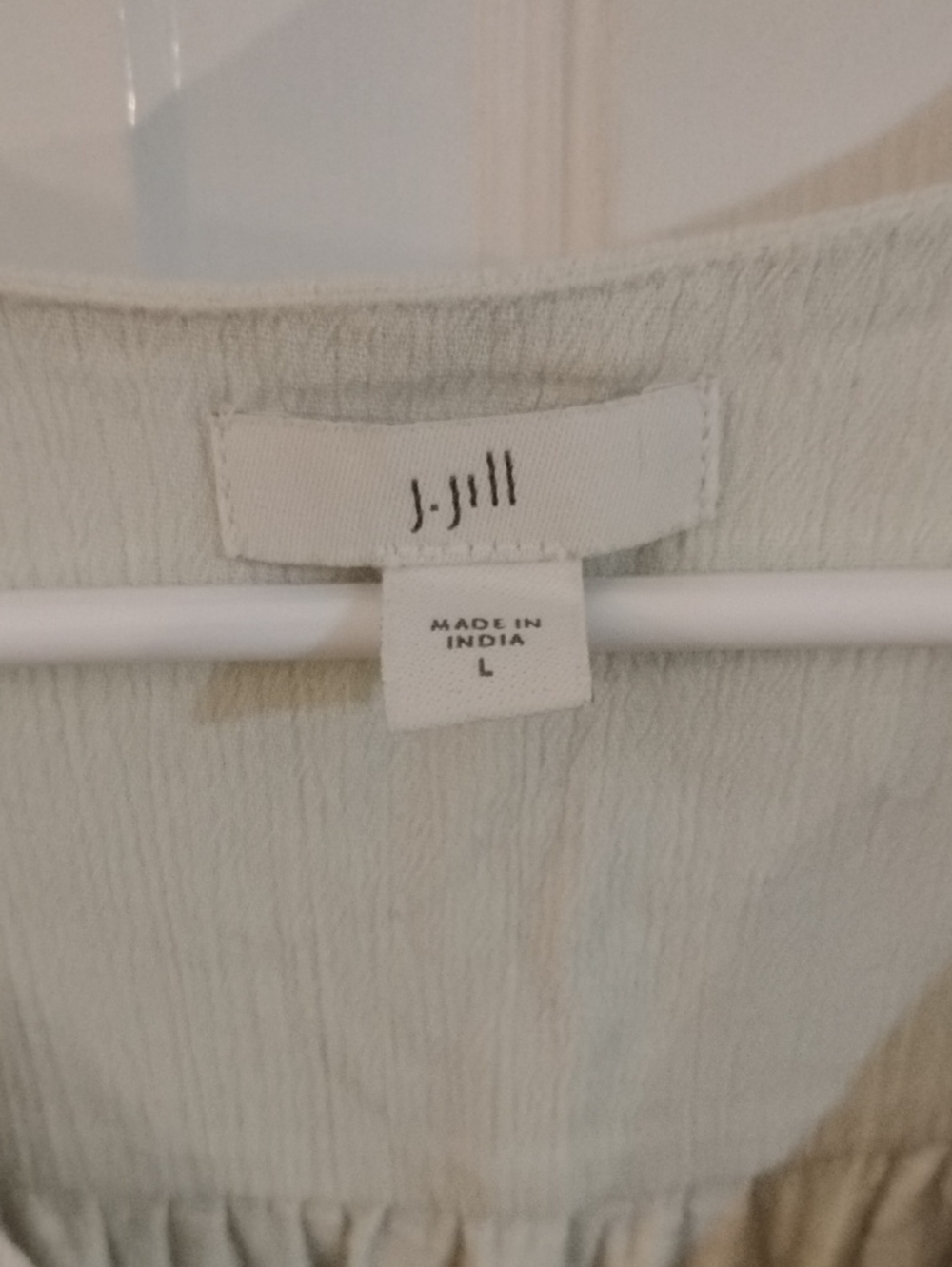 J. Jill Strapless Cream Textured Dress
